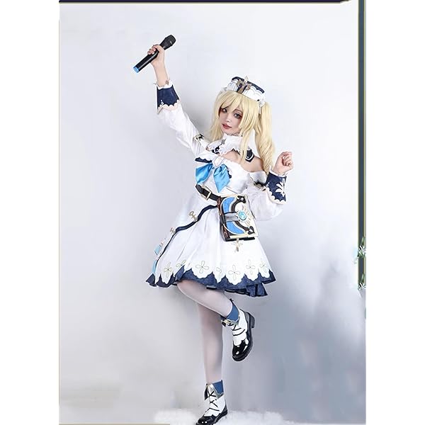 原神　バーバラ　コスプレ　ウィッグ付き　　パニエ付き Amazon.co.jp: [OMG] 原神 ウィッグ付き バーバラ コスプレ